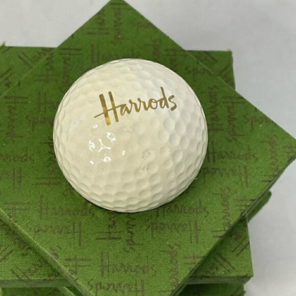 Harrods Golf Ball Sculpture Paperweight w/ Harrods Box Unusual for sure.  Defini - Picture 3 of 8